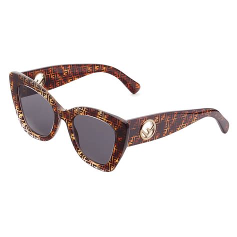 occhiali sole fendi con lenti specchiate e marchiate|Occhiali da sole Fendi Square Fe40101i 54f .